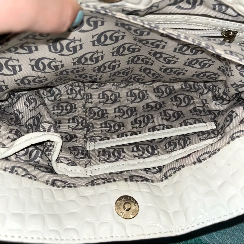 GUESS Liliana Yellow Tan White Floral Clutch Purse Crossbody Bag